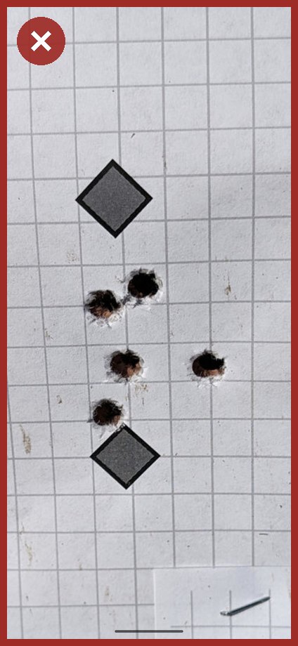 A phone screenshot of a target photo, with the phone interface visible around it.